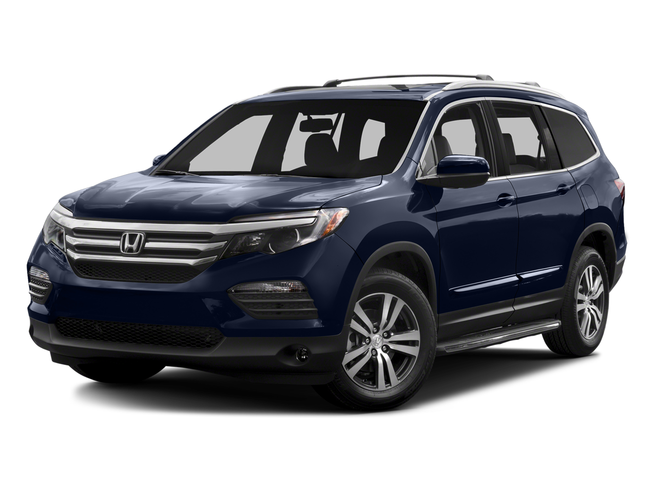 2016 Honda Pilot EX-L w/Honda Sensing in Obsidian Blue Pearl — front three-quarter view