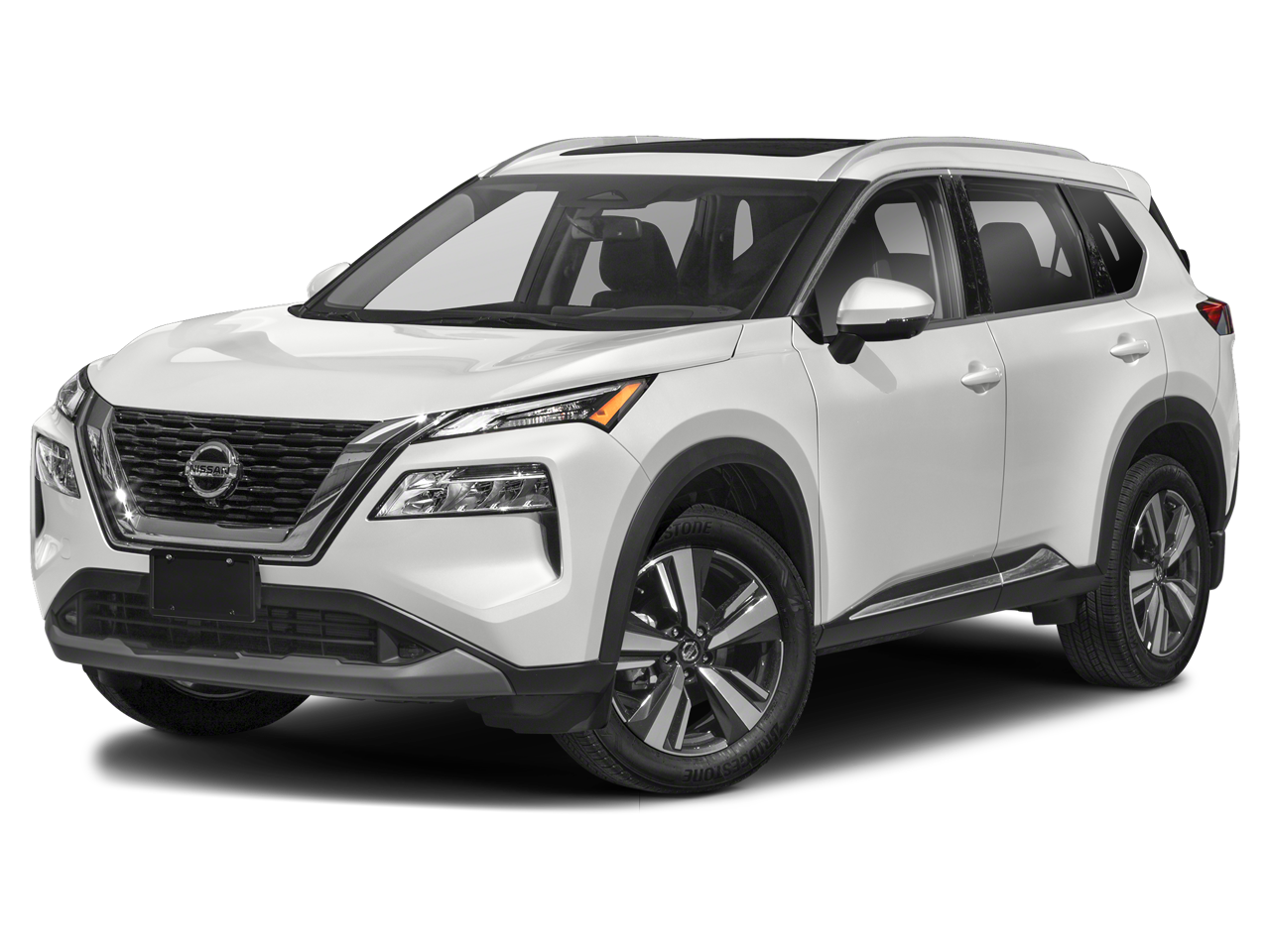 2023 Nissan Rogue SL in Pearl White Tricoat Qab — front three-quarter view