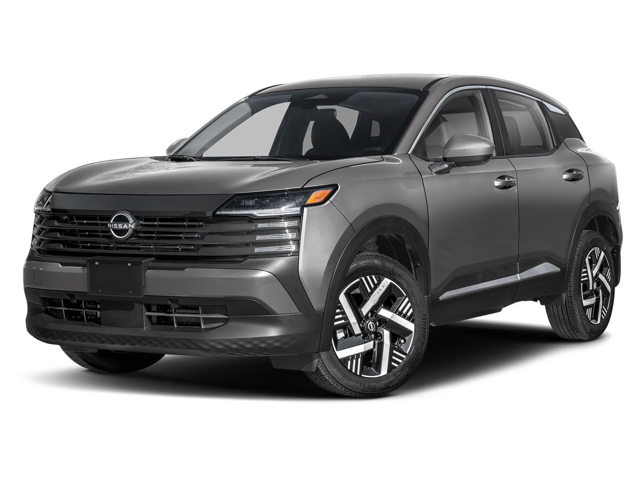 2026 Nissan Kicks SV in Gun Metallic Kad — front three-quarter view